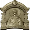 Saint Catherine Icon 3D STL for CNC