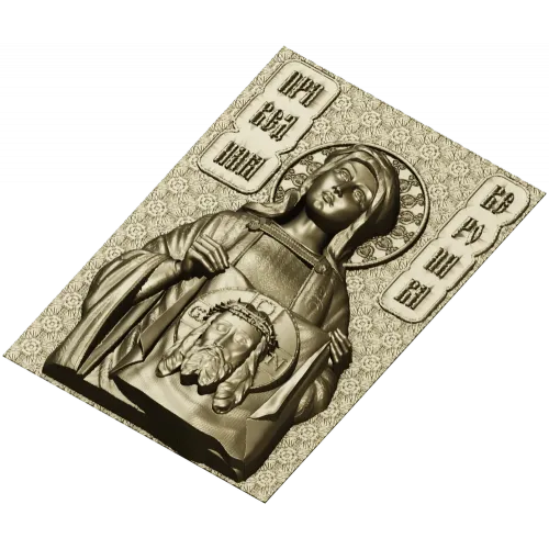 Saint Veronica 3D relief - STL model for CNC