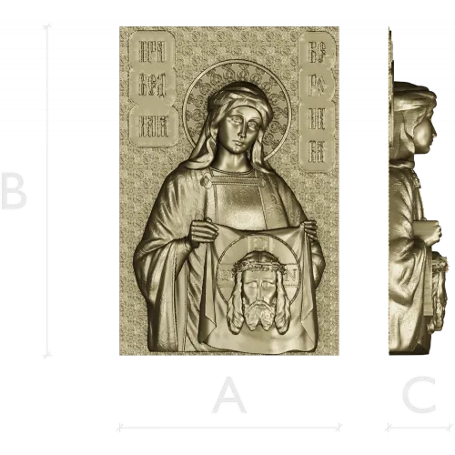 Saint Veronica 3D relief - STL model for CNC