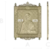 Saint Galina icon STL for CNC - high-relief religious panel