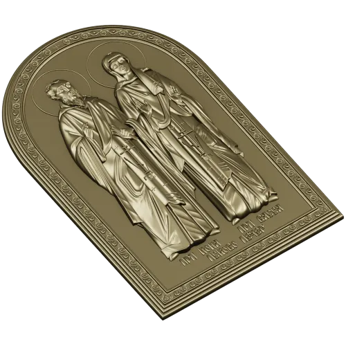3D модель STL - икона Святые Иона и Васса для ЧПУ