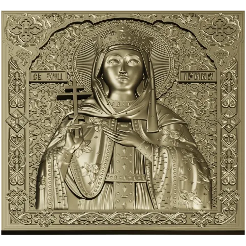 Saint Irene - high-relief STL 3D model for CNC carving