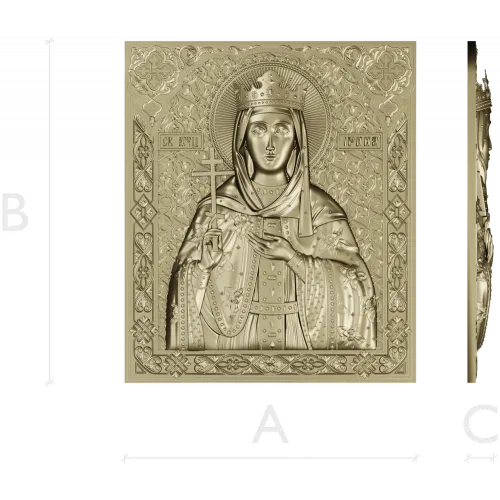Saint Irene - high-relief STL 3D model for CNC carving