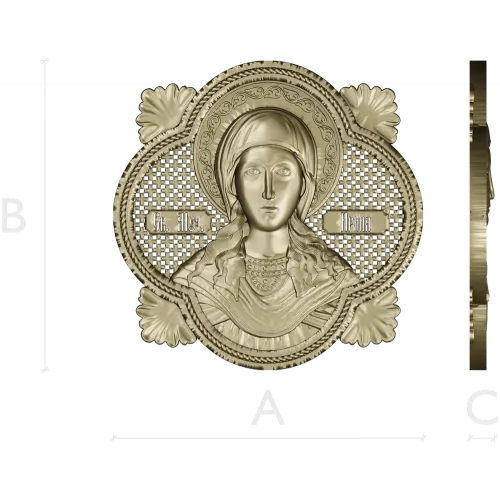 Святая Ирина - рельефная 3D модель в формате STL для ЧПУ