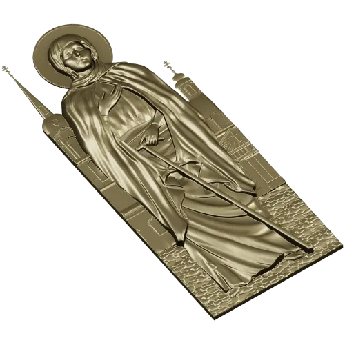 Икона Блаженная Ксения Петербургская - 3D STL рельеф для ЧПУ