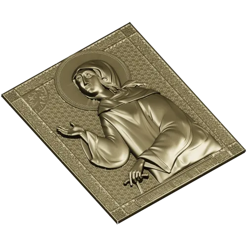 Святая Ксения Петербургская - рельефная 3D модель (STL) для ЧПУ