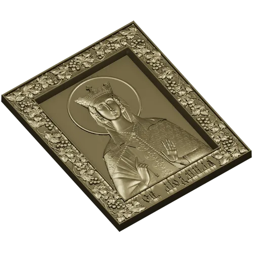 Святая Людмила - 3D модель (STL) для ЧПУ резьбы