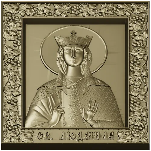 Святая Людмила - 3D модель (STL) для ЧПУ резьбы