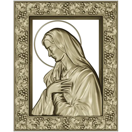 Madonna in Prayer - STL 3D model for CNC milling