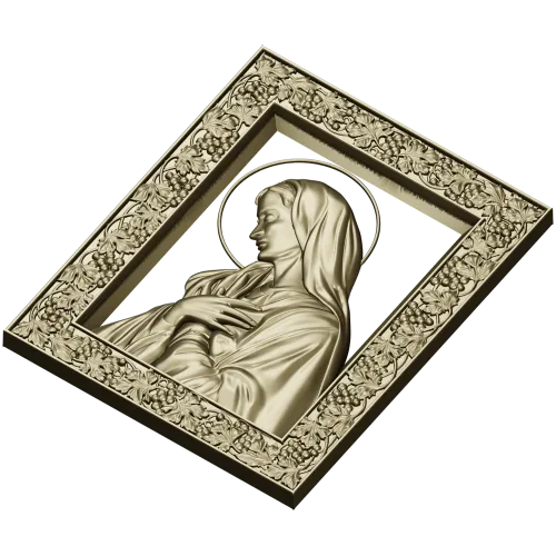 Madonna in Prayer - STL 3D model for CNC milling