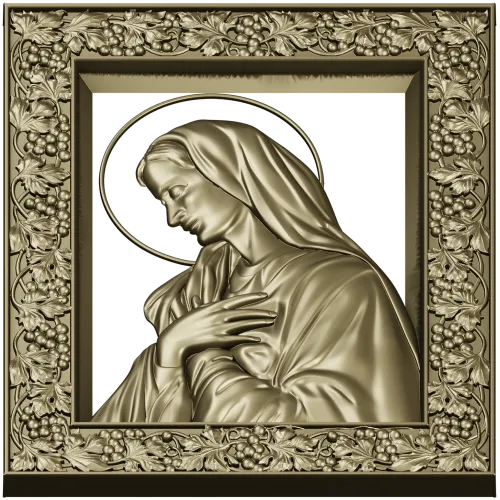 Madonna in Prayer - STL 3D model for CNC milling