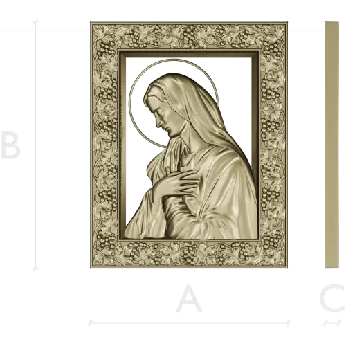 Madonna in Prayer - STL 3D model for CNC milling