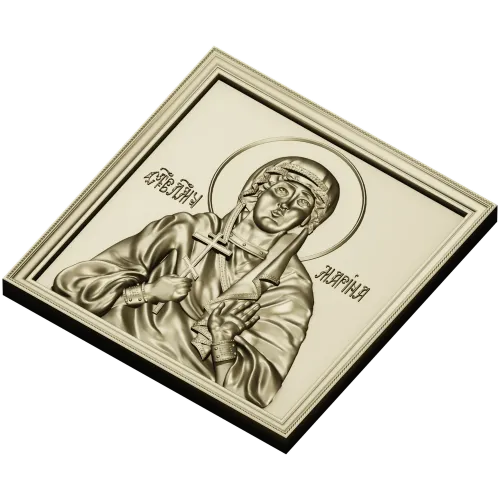 Saint Marina - high-relief icon STL for CNC