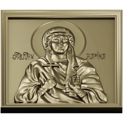 Saint Marina - high-relief icon STL for CNC
