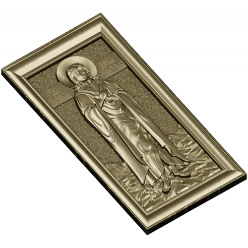 Saint Mary of Egypt icon relief STL