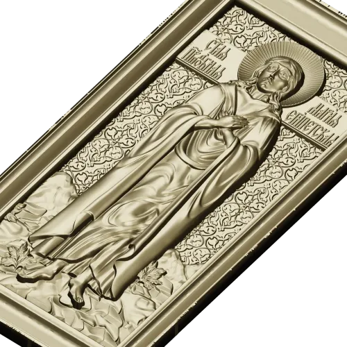 Saint Mary of Egypt icon relief STL