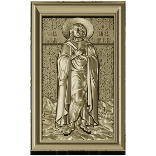 Saint Mary of Egypt icon relief STL