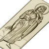 Saint Mary (Immaculate Heart) STL bas-relief for CNC