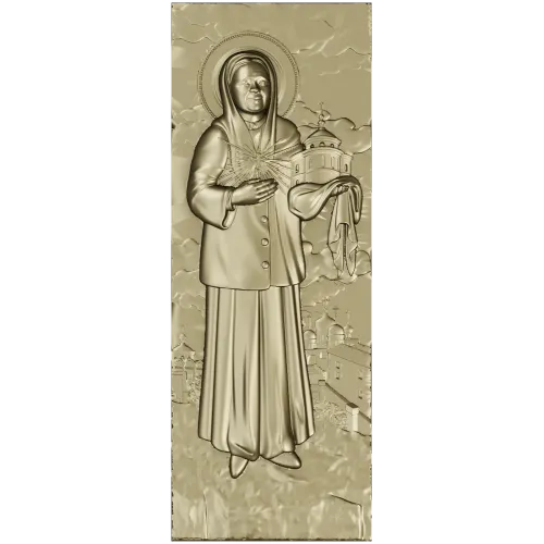 Saint Matrona of Moscow - Full-Relief Panel STL
