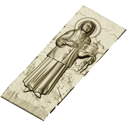 Saint Matrona of Moscow - Full-Relief Panel STL