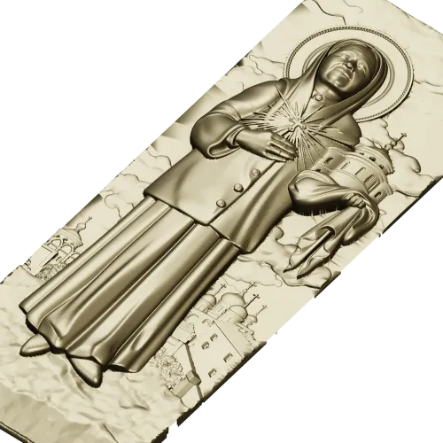 Saint Matrona of Moscow - Full-Relief Panel STL