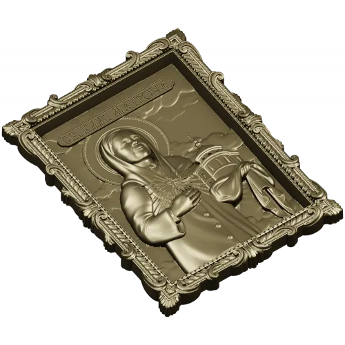 Saint Matrona Icon STL for CNC milling