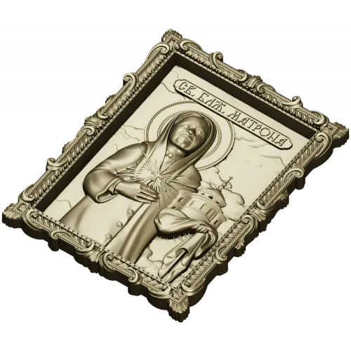 Saint Matrona Icon STL for CNC milling