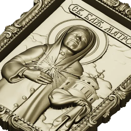 Saint Matrona Icon STL for CNC milling