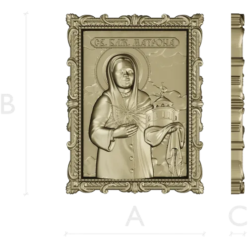 Saint Matrona Icon STL for CNC milling