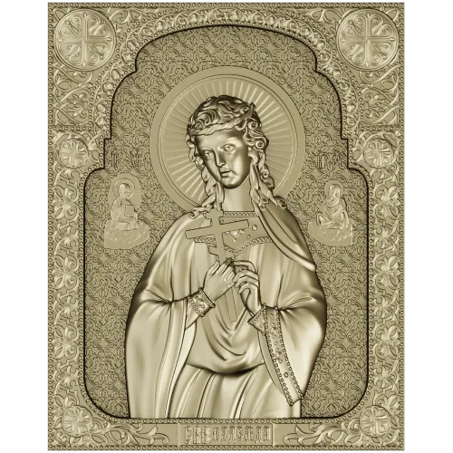 Saint Nadezhda icon STL relief for CNC