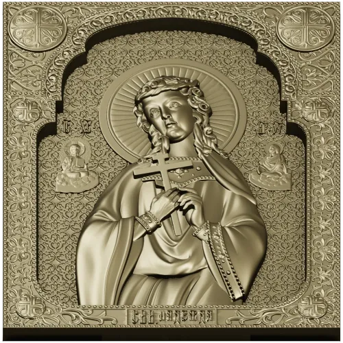 Saint Nadezhda icon STL relief for CNC