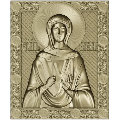 Saint Natalia Icon Relief STL - 3D model for CNC carving