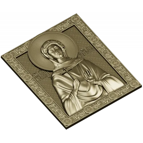 Saint Natalia Icon Relief STL - 3D model for CNC carving