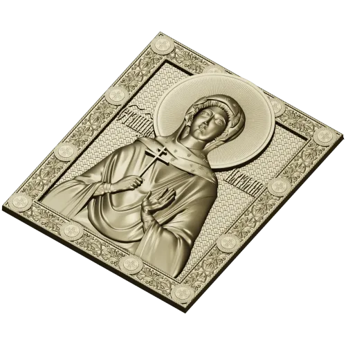 Saint Natalia Icon Relief STL - 3D model for CNC carving
