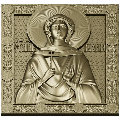 Saint Natalia Icon Relief STL - 3D model for CNC carving