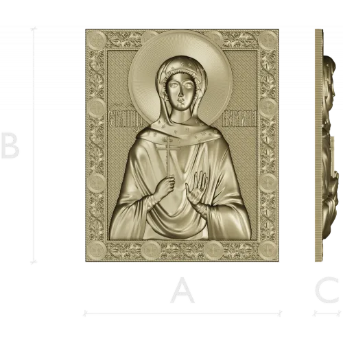 Saint Natalia Icon Relief STL - 3D model for CNC carving