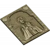 Saint Olga icon panel - 3D STL model for CNC milling
