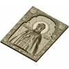 Saint Olga icon panel - 3D STL model for CNC milling