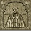 Saint Olga icon panel - 3D STL model for CNC milling