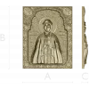 Saint Olga icon panel - 3D STL model for CNC milling