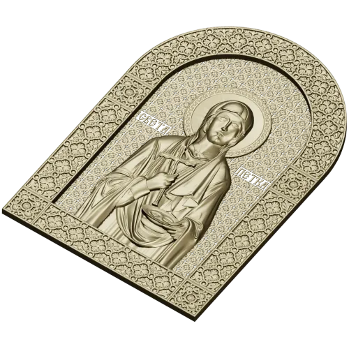Saint Petka - icon relief STL for CNC