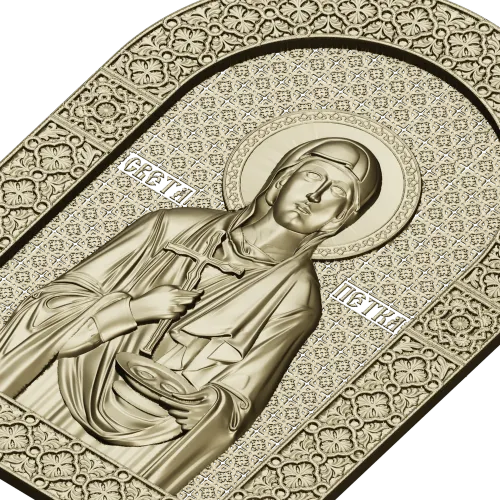 Saint Petka - icon relief STL for CNC
