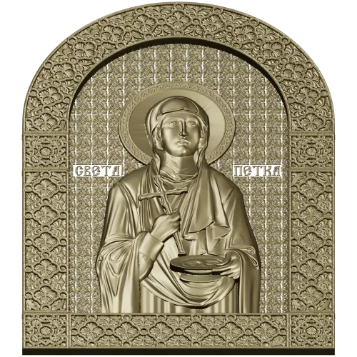 Saint Petka - icon relief STL for CNC