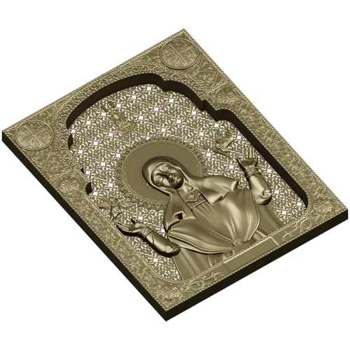 Saint Sophia icon STL 3D model for CNC carving