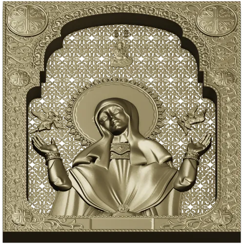 Saint Sophia icon STL 3D model for CNC carving