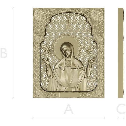 Saint Sophia icon STL 3D model for CNC carving