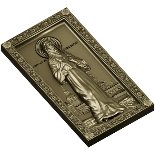 Saint Elizabeth high-relief icon STL for CNC milling