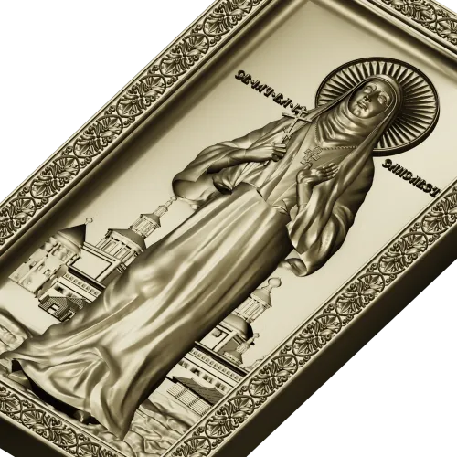 Saint Elizabeth high-relief icon STL for CNC milling