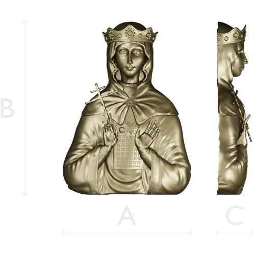 Святая мученица Людмила Чешская - 3D модель (STL) для ЧПУ