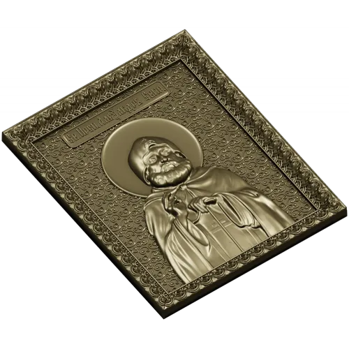 Икона святителя Александра Свирского - 3D STL рельеф